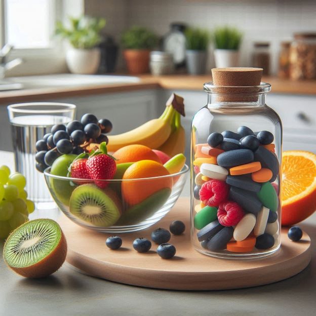 bottle of supplements